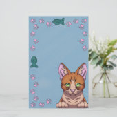 Leuke kat Stationery Briefpapier (Staand voorkant)