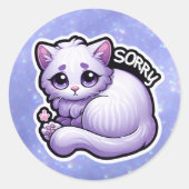 Leuke kat sticker - Sorry (Voorkant)