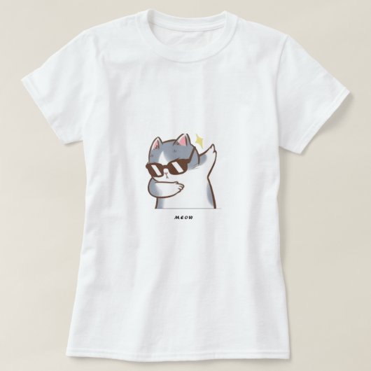 leuke kat t-shirt (Design voorkant)