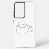 Leuke kat telefoon cover samsung galaxy hoesje (Achterkant)