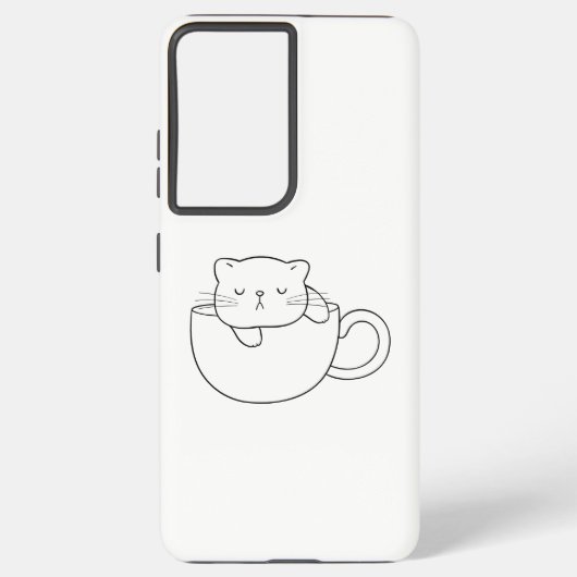 Leuke kat telefoon cover samsung galaxy hoesje (Achterkant)