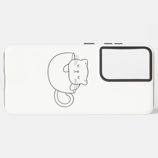 Leuke kat telefoon cover samsung galaxy hoesje (Linkerkant)