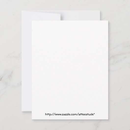 Leuke Kat Uitnodiging Kaart Sjabloon (Achterkant)