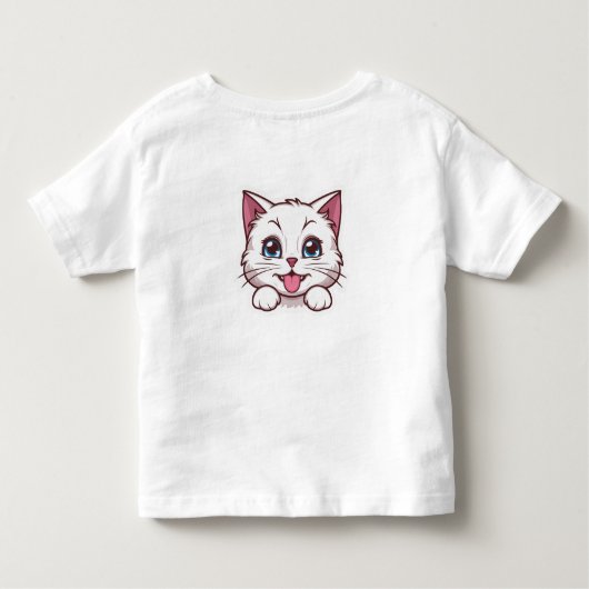 Leuke kat voor kinderen kinder shirts (Achterkant)