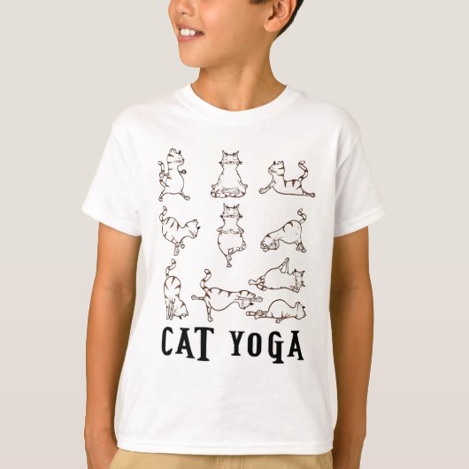 Leuke Kat Yoga Gift T Shirt (Voorkant)
