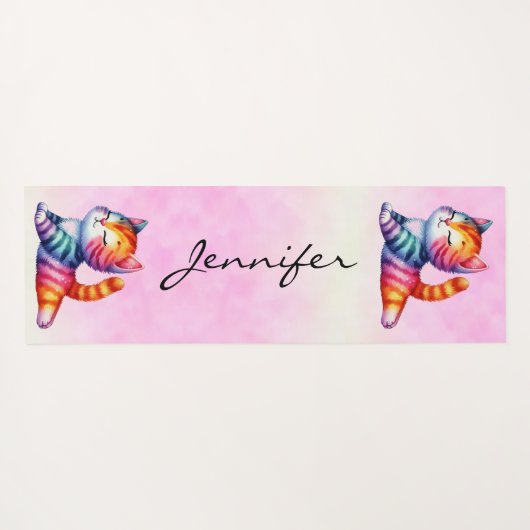 Leuke Kat Yoga Mat (Achterkant (horizontaal))