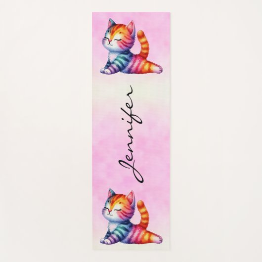 Leuke Kat Yoga Mat (Voorkant)