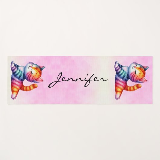 Leuke Kat Yoga Mat (Voorkant (horizontaal))