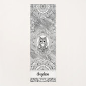 Leuke Kat Yoga Mat Indiase Mandala Art (Voorkant)