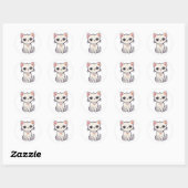 Leuke kat zeg ohayo!! ronde sticker (Vel)