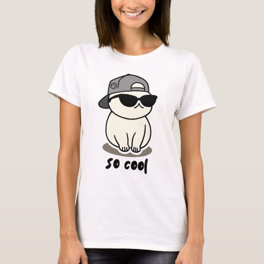 Leuke kat zo cool t-shirt (Voorkant)