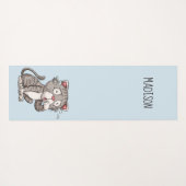Leuke katten aangepaste naam & kleur yogamat (Achterkant (horizontaal))