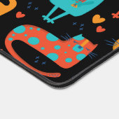 Leuke katten en bloemen patroon bureaumat (Hoek)