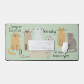 Leuke Katten en Citaten Sage Groen Bureaumat (Keyboard & Muis)