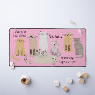 Leuke Katten en Quotes Roze Bureaumat