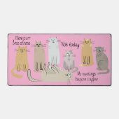 Leuke Katten en Quotes Roze Bureaumat (Voorkant)
