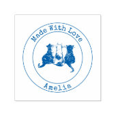 Leuke Katten Gemaakt met liefde zelfinkkend stempe Zelfinktende Stempel (Design)