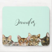 Leuke Katten Gepersonaliseerde Mousepad Muismat (Voorkant)
