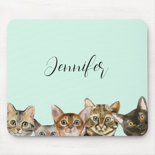 Leuke Katten Gepersonaliseerde Mousepad Muismat (Voorkant)