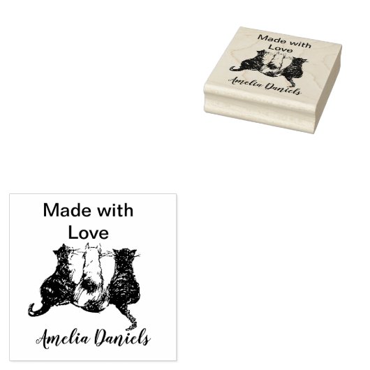 Leuke Katten Handgemaakt door Rubberstempel (Gestempeld)
