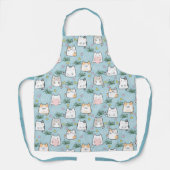 Leuke Katten Hart Blauw Thema Schort (Voorkant)