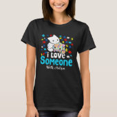 Leuke katten Ik hou van iemand met autisme kleur p T-shirt (Voorkant)