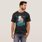 Leuke katten Ik hou van iemand met autisme kleur p T-shirt (Voorkant volledig)