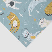 Leuke katten in gekke ruimte past bij kinderpatroo tissuepapier (Detail)