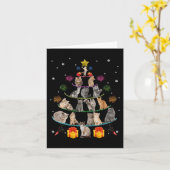 Leuke Katten Kerstboom Meowy Xmas Katten Boom Lich Kaart (Gele Bloem)