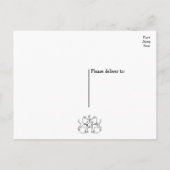 Leuke Katten Kussen Kitties Zwart Wit Bruiloft Briefkaart (Achterkant)