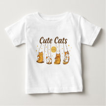 Leuke katten op Swings baby shirt.
