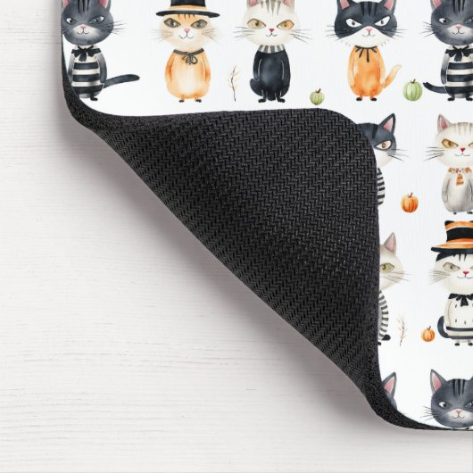 Leuke katten patroon mousepad muismat (Hoek)
