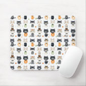 Leuke katten patroon mousepad muismat (Met muis)