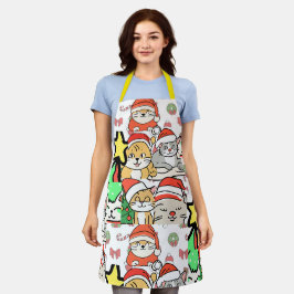 Leuke Katten pet Kerstman Schort