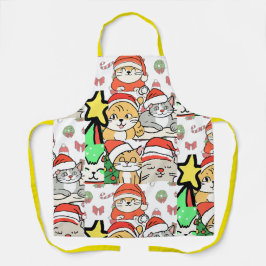Leuke Katten pet Kerstman Schort