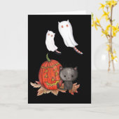Leuke Katten van het Spook van de Kat van de Kaart (Gele Bloem)