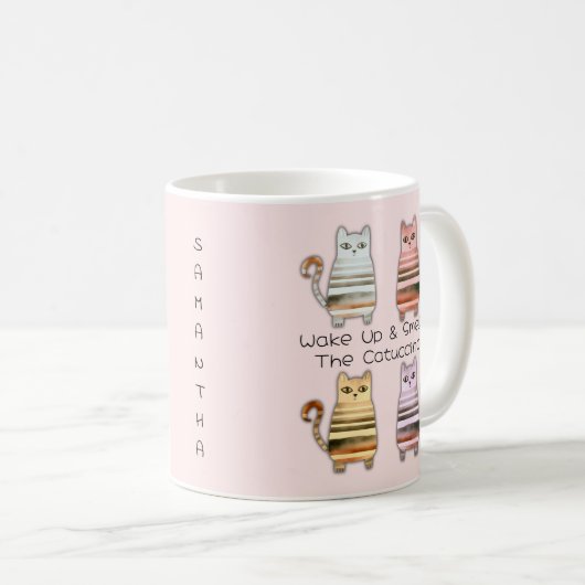 Leuke katten voor kattenliefhebbers en koffieliefh koffiemok (Voorkant rechts)