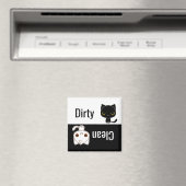 Leuke Katten Vuil Schoon Schotel Wasmachine Magneet (Insitu (Vaatwasser))