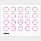 Leuke Katten - Witte Kawaii Kitten Ronde Sticker (Vel)