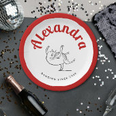 Leuke kattendans rood en wit ballerina Edward Lear Papieren Bordje