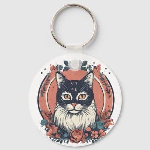 Leuke kattenliefhebber Art Design Koop nu Sleutelhanger