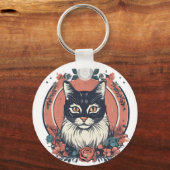 Leuke kattenliefhebber Art Design Koop nu Sleutelhanger (Voorkant)