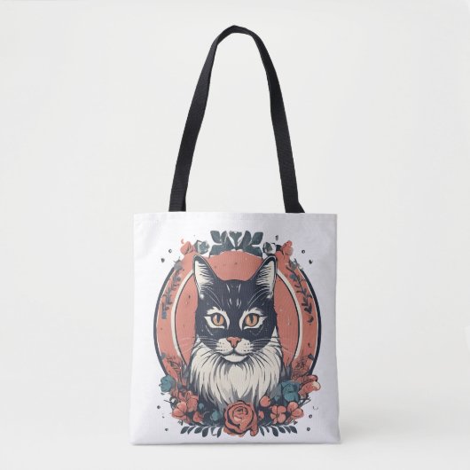Leuke kattenliefhebber Art Design Koop nu Tote Bag (Voorkant)