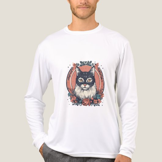 Leuke kattenliefhebber Art Design Koop nu Tri-Blend Shirt (Voorkant volledig)