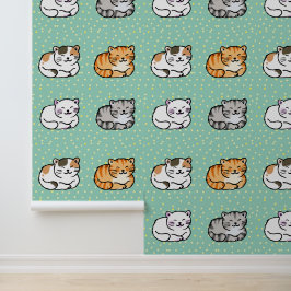 Leuke kattenliefhebbers dromen behang
