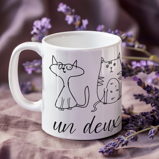 Leuke kattenmens in Deux Trois Koffiemok