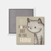 Leuke kattenpoten uit de koelkast magneet (Voorkant / Achterkant)