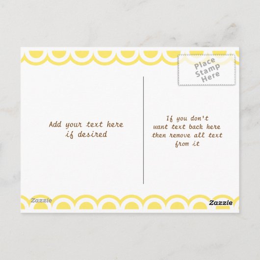 Leuke Kawaii aap houdt banaan Briefkaart (Achterkant)