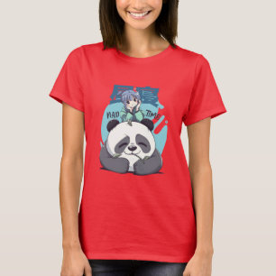 Leuke Kawaii Anime Meisje Panda Nap Tijd T-shirt