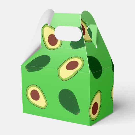 Leuke Kawaii Avocado slice zomer gradiënt Patroon Bedankdoosjes (Achterkant)
